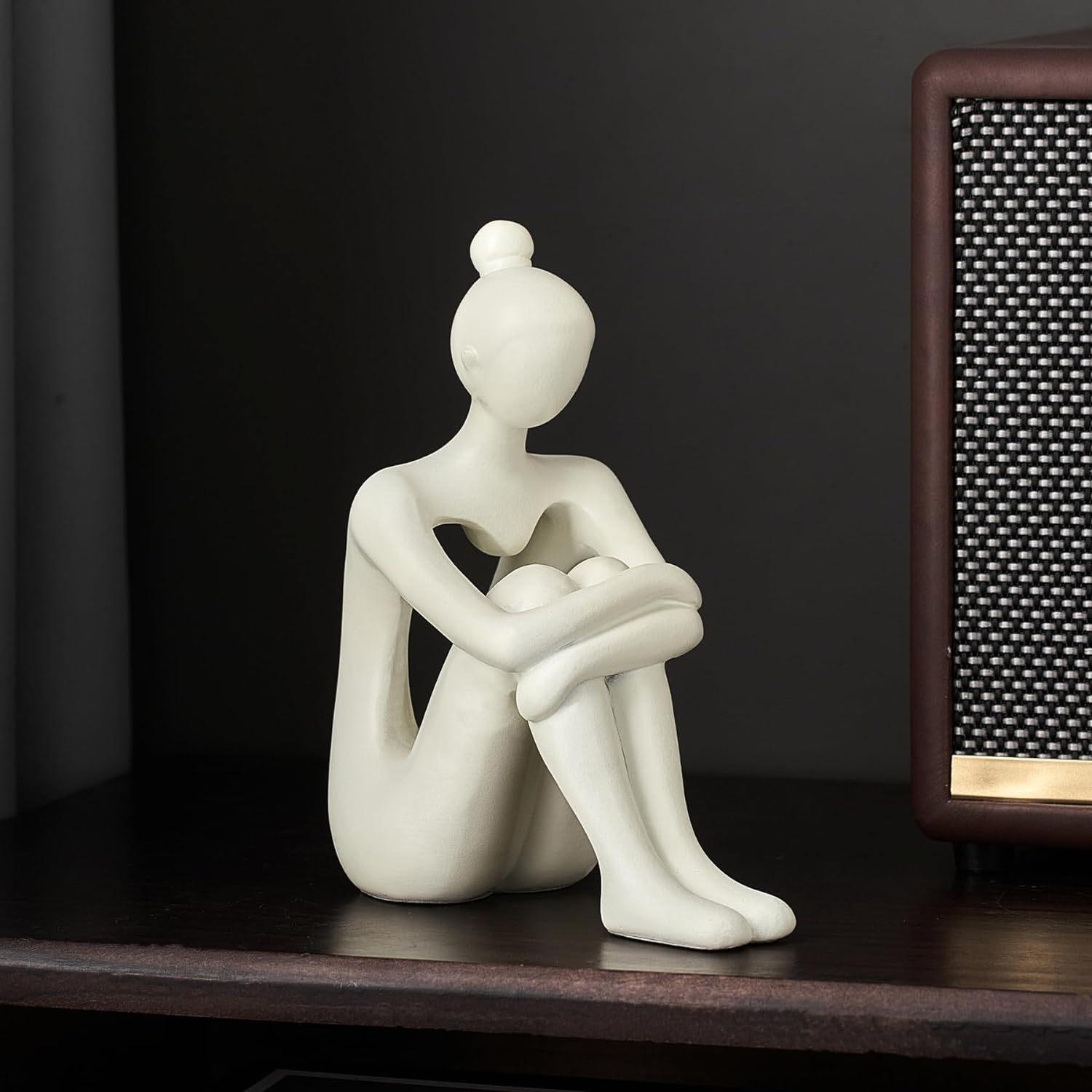 

Смола Книжная полка Украшение Абстрактная Читающая Женщина Мыслитель Статуэтка Украшения Креативный Арт Дизайн Дом Офис Книжная полка Украшение