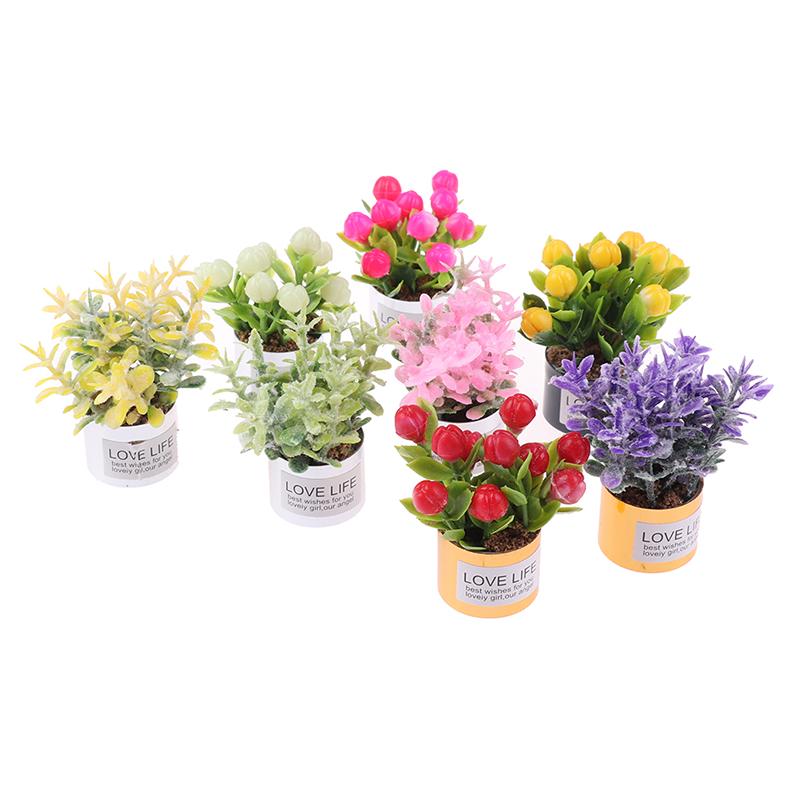 1 Stück 1:12 Puppenhaus Mini Bügeleisen Topfpflanze Lavendelpflanze Heim Gartendekor