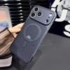 Ultra-thin borderless heat dissipation and breathable mobile phone case is suitable for iPhone17promax Apple 16pm fine hole honeycomb network