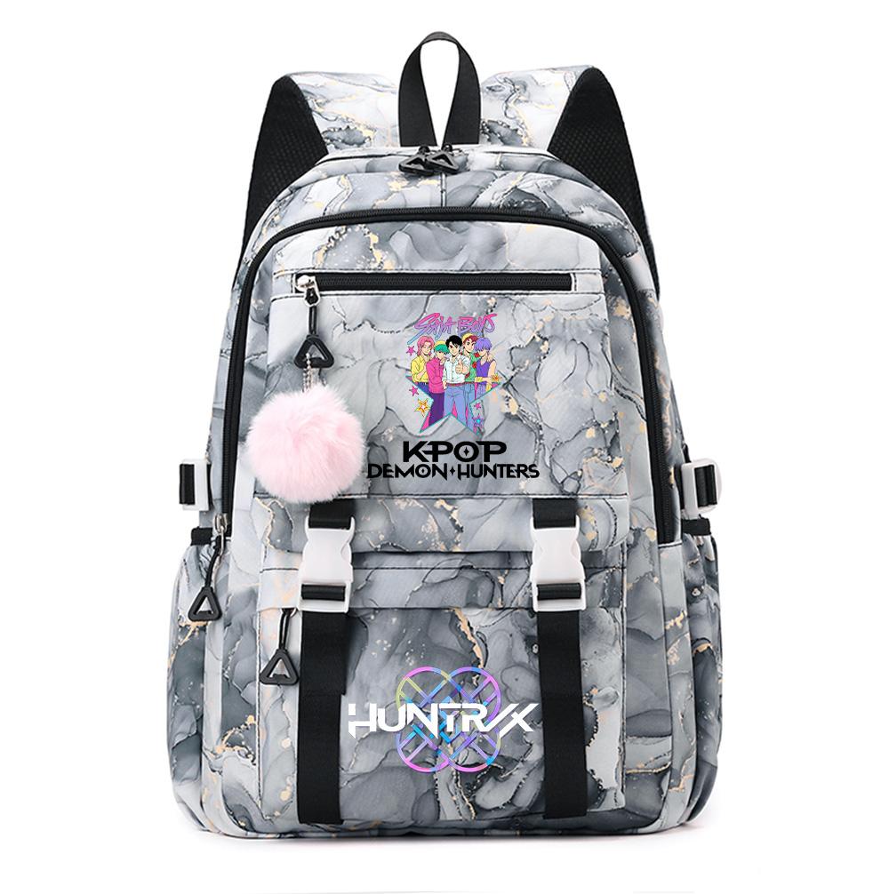 Cartoon Demon Hunters Printed Backpack Schoolbag for Teenager Student Girl Boy Bookbag Large Capacity Waterproof Travel Bag Mochila