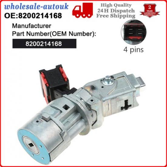 Ignition Lock Barrel Starter Switch Cylinder For Renault Clio MK 3 8200214168
