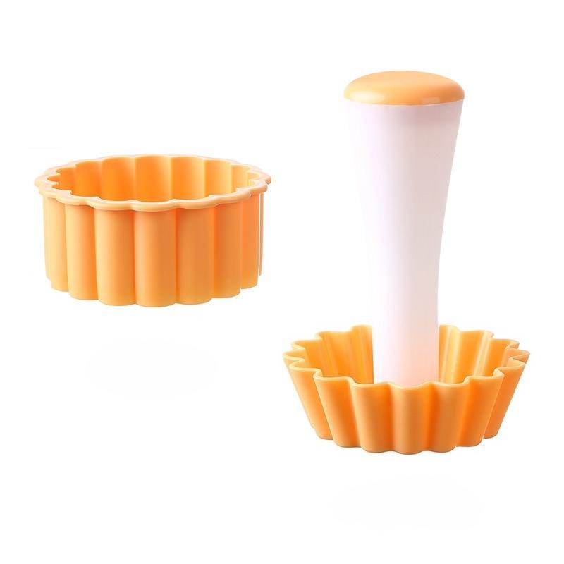 1ks Sada forem na korpusy na tartaletky Pečivo Tamper Plastový Mini Tart Tamper Kulatý Košíček na tartaletky Výrobník skořápek na tartaletky Pečicí nástroje
