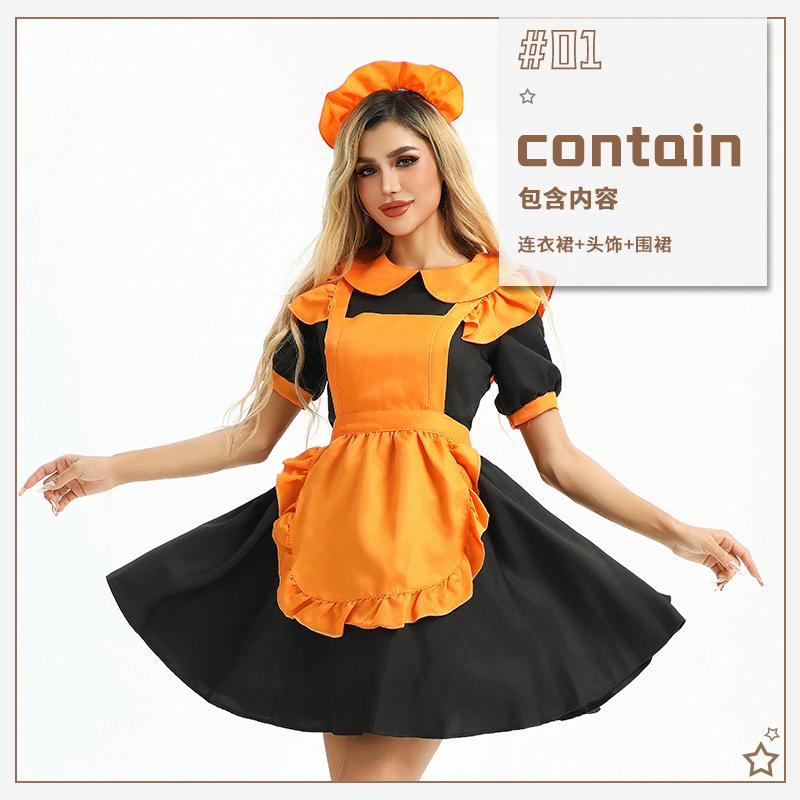 Halloween Costume Pumpkin Dress Lolita Loli Dress Maid Dress Stage Dress
