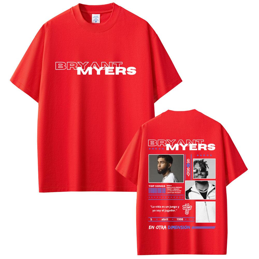 Rapper Bryant Myers En Otra Dimesion 2025 T Shirt Men Women Hip Hop Street Ocollar Short Sleeve Tshirts Casual Cotton T Shirts