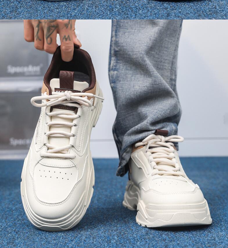 Men'S High-Quality Thick-Sole Casual Shoes Four Seasons New Soft-Sole Comfortable Outdoor Walking Shoes Youth Fashion Flat Shoes