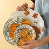 1ks Severský keramický piknikový talíř Ručně malované dýňové jídelní talíře Ekologické piknikové dětské nádobí Kuchyňské potřeby