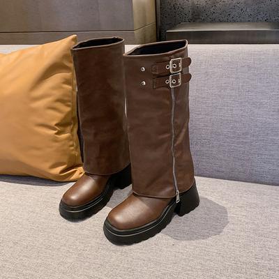 Lielgalvas Bikses Zābaki Kaudzes Zābaki Sieviešu Biezpēdu Paaugstināti Rietumu Zābaki Bet Ceļa Zābaki Augsti Bruņinieku Zābaki Sieviešu