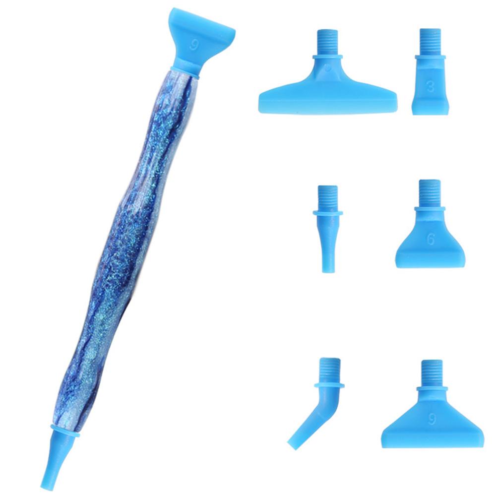 Caneta de Pintura com Diamantes de Resina 5D Fio Cabeças de Caneta de Metal de Reposição Canetas de Broca de Ponta Com Argila Adesiva Artesanato de Arte DIY Pintura com Diamantes