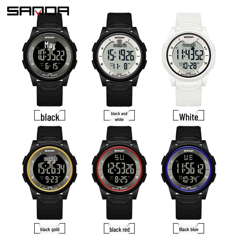Sanda Ultra-thin Unisex Luminous Sports Wristwatch - Fashionable, Simple, Multifunctional, and Waterproof
