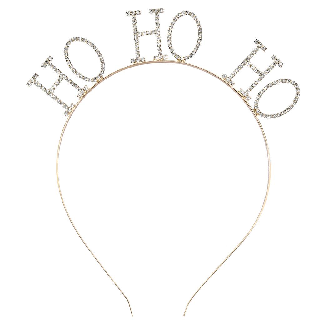 Christmas New Year Headband MERRY CHRISTMAS Alloy Rhinestone Knotted Letter Headband Atmosphere 2026