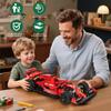 Non-Toxic Technical Red Racing Car Building Block Model Expert Speed Sports Vehicle Assembly Bricks Toys Kids Birthday Gifts