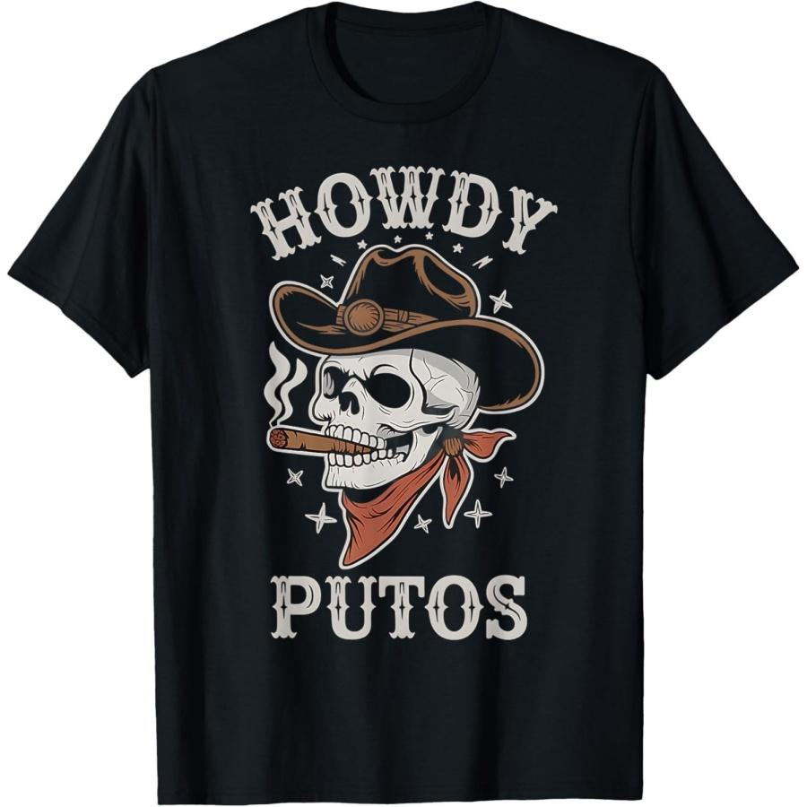 HUYTEDX Смешная Вестерн Ковбойская Футболка Howdy Putos XXXXXL разноцветный