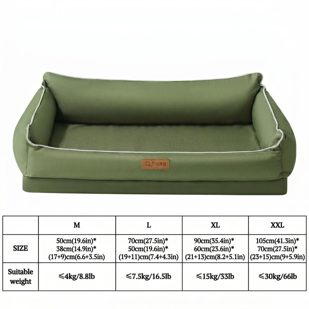 Dog Beds Large Sized Dog,Washable Dog Sofa Bed for Large Dogs,Comfy Supportive Egg-Crate Foam Pet Couch Bed with Removable Cover