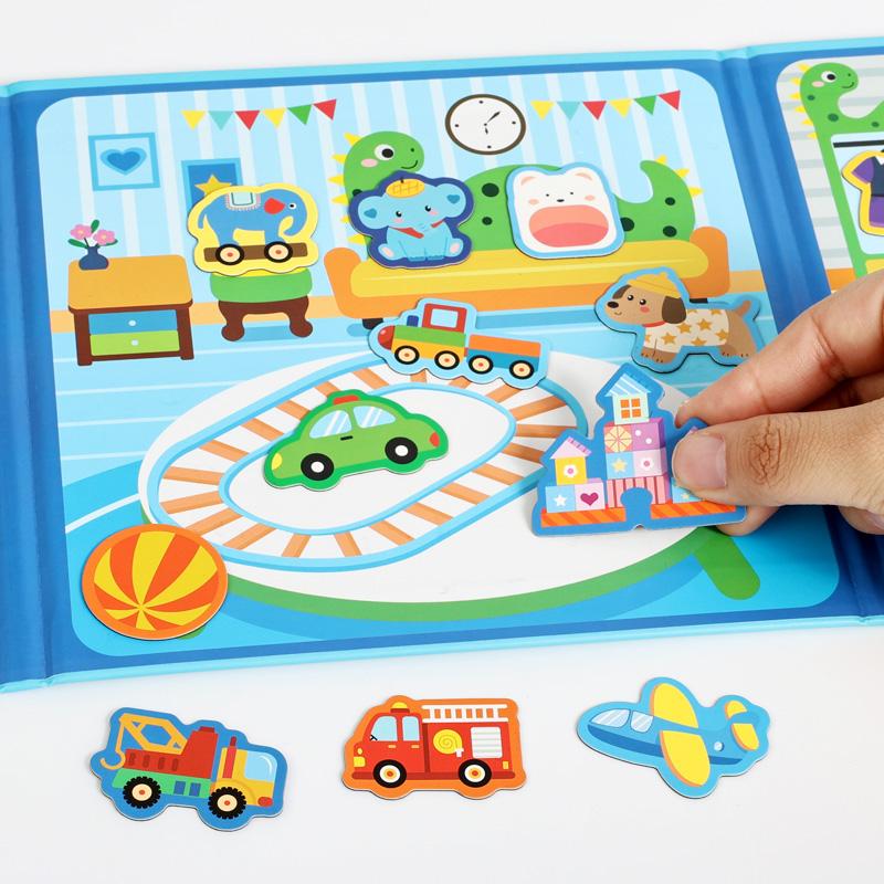 Non-Toxic Montessori Children Dress Up Game Busy Book My First Quiet Book Paste Early Learning Educational Toys Children Matching Game