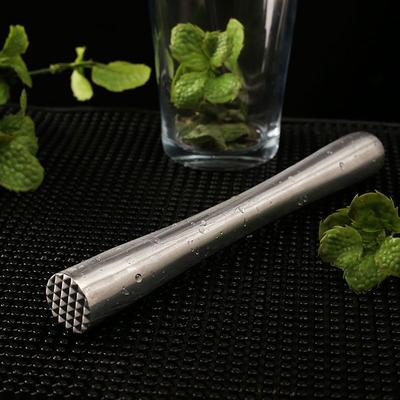 Stainless Steel Wine Mixing Stick Muddler Comfortable Grip Handle Shaker Ice Crusher Kitchen Barware Accessory