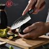 Grandsharp 5 Cal nóż Santoku ręcznie noże kuchenne japoński 3 warstwy AUS10 stal ostry Sushi Santoku Gyuto nóż kuchenny szefa kuchni