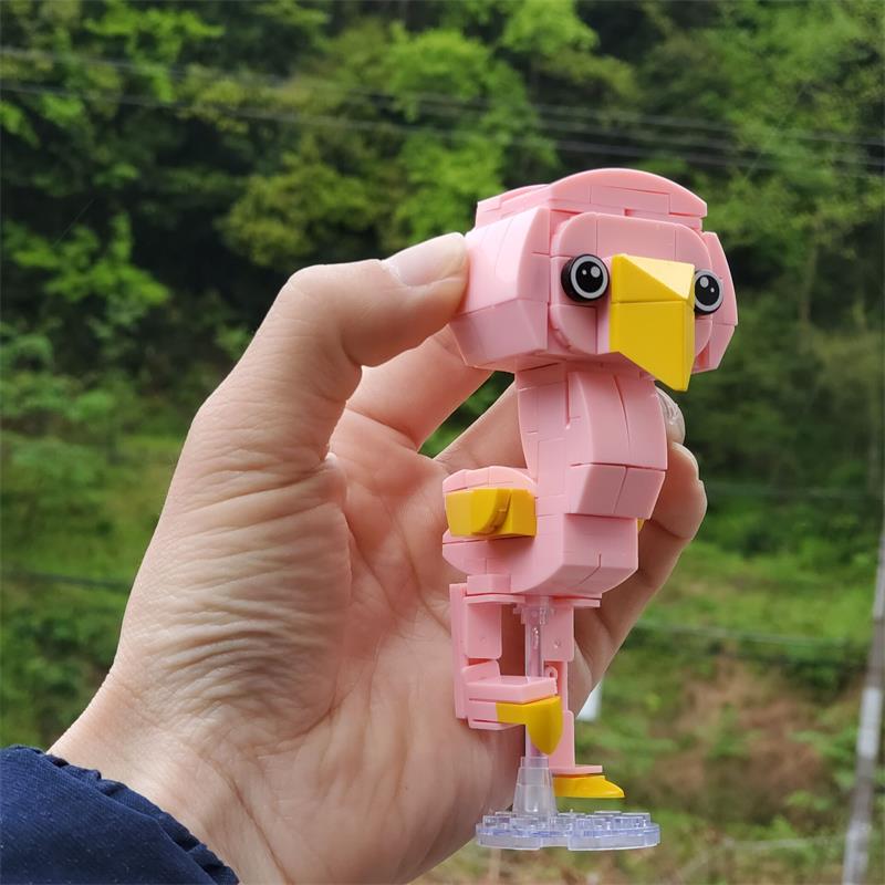 Hsanhe Plastic Blocks Animal Model Corgi Dog Building Assembly Toys Flamingo Educational Coala Children Gifts for Kids