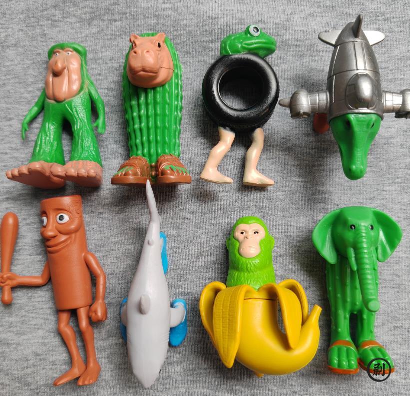 8pcs TungtungtungSahur Italian Brainrot Wooden Stick Dolls Ornaments Desktop Decor Tralalero Tralala Ornaments for Kid Gift