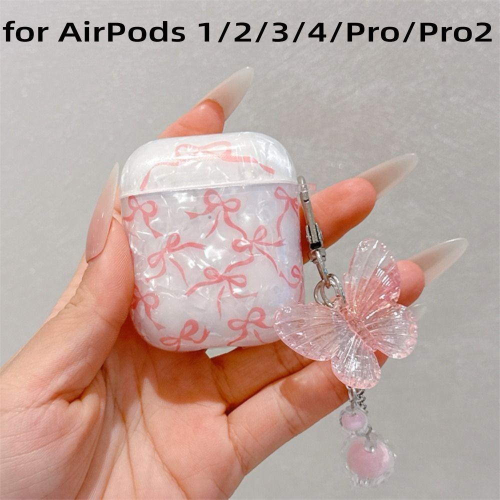 TPU Earphone Case Shell Patterned Bow Housing Shell for AirPods 1/2/3/4/Pro/Pro 2