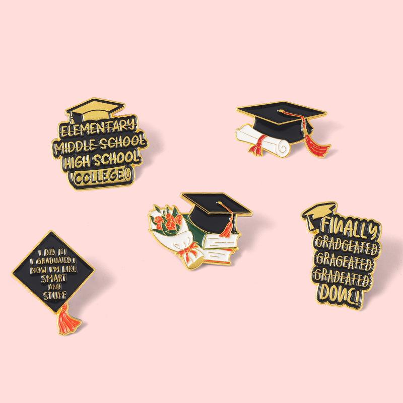 Brooch Stunning Graduation Metal Pin With Elegant Design Celebrating Excellence Academic