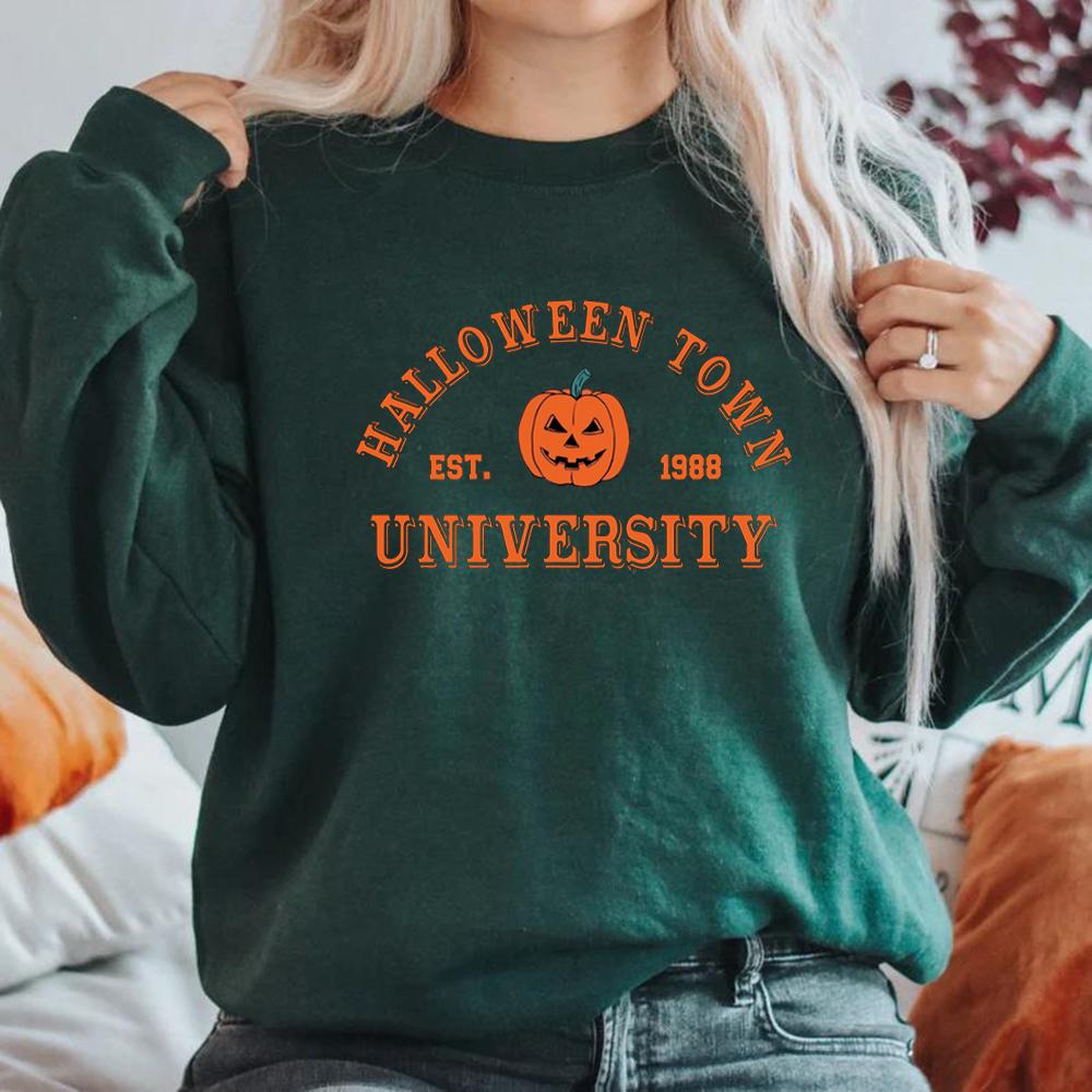 Halloweentown Mikina Halloween Town Založeno 1998 Univerzitní Mikiny Podzimní Mikiny Přes hlavu Dýně Halloweenská Mikina Topy