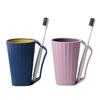 Creative Plastic Toothbrush Cup for Bathroom Dormitory Student Soft Grip Wash Cup