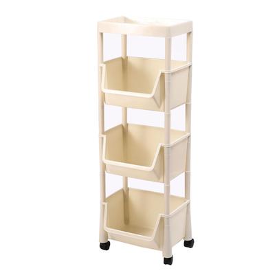 Storage Rack With Lid Modern Simple Style Removable Bookshelf Bathroom Punch Free Storage Cart