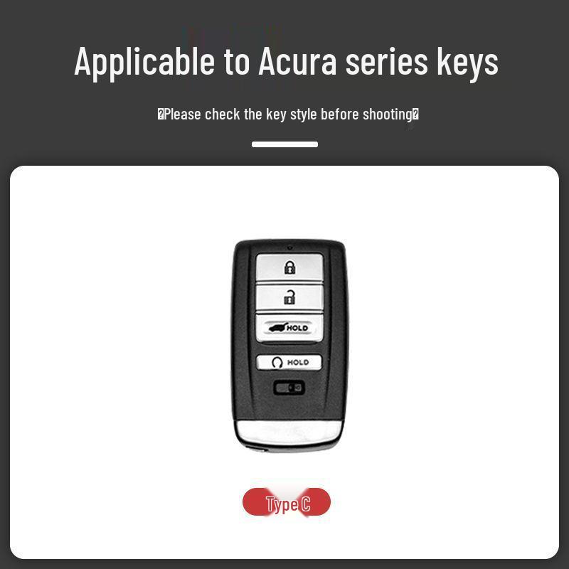 Premium Acura RDX, CDX, MDX, NSX, TLX Key Cover & Holder with Chain
