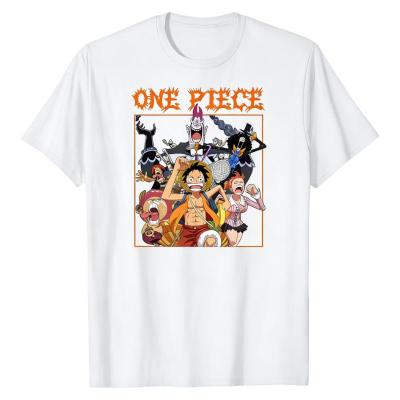 Thriller Bark Arc One Piece TShirt Straw Hat Crew Group Print 100 Cotton Crew Neck Lightweight Comfortable Casual Tops
