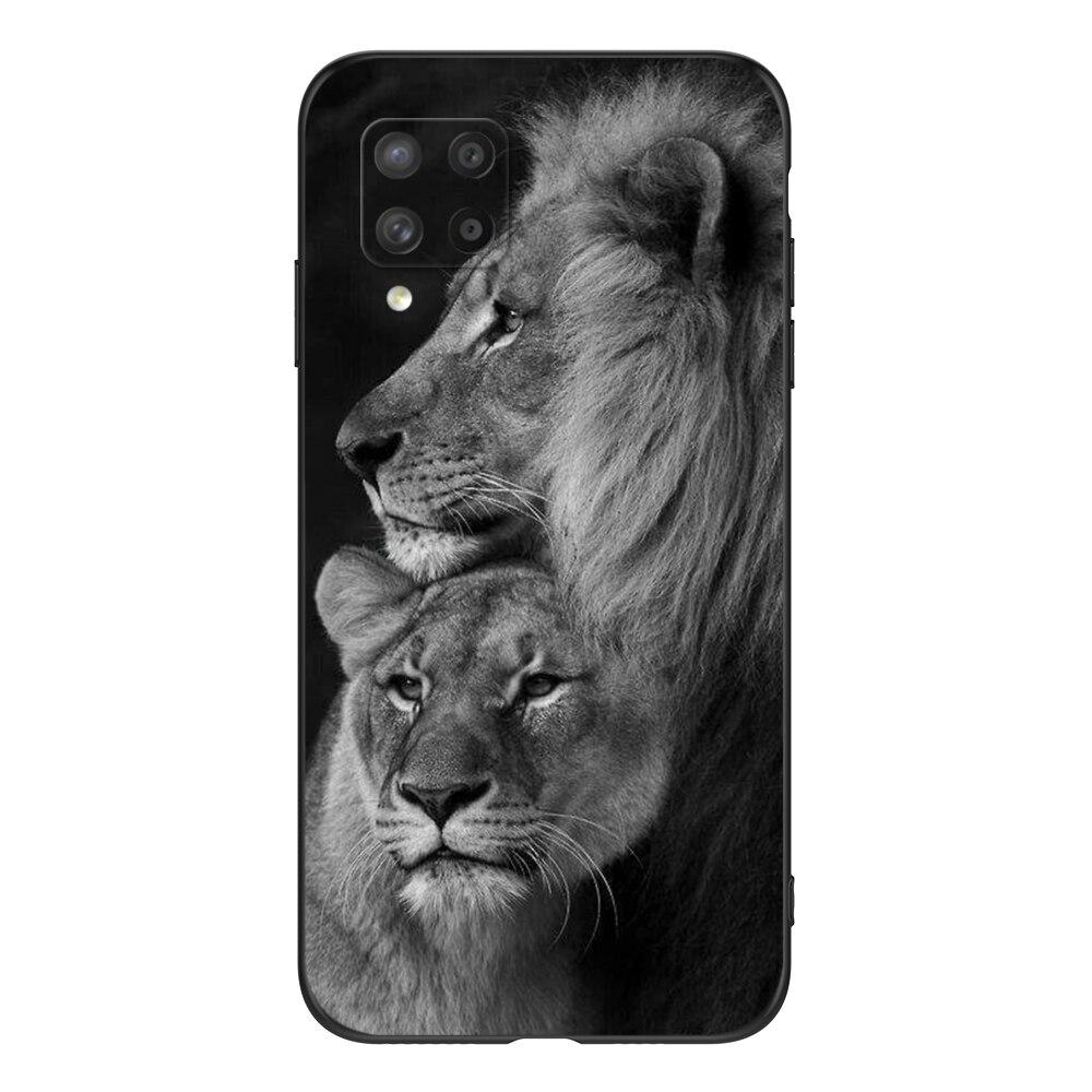 For Samsung Galaxy A42 5G Case For GalaxyA42 A 42 5G SM-A426B A426 Phone Cover 6.6inch Black Tpu Case Lion Wolf Tiger Dragon