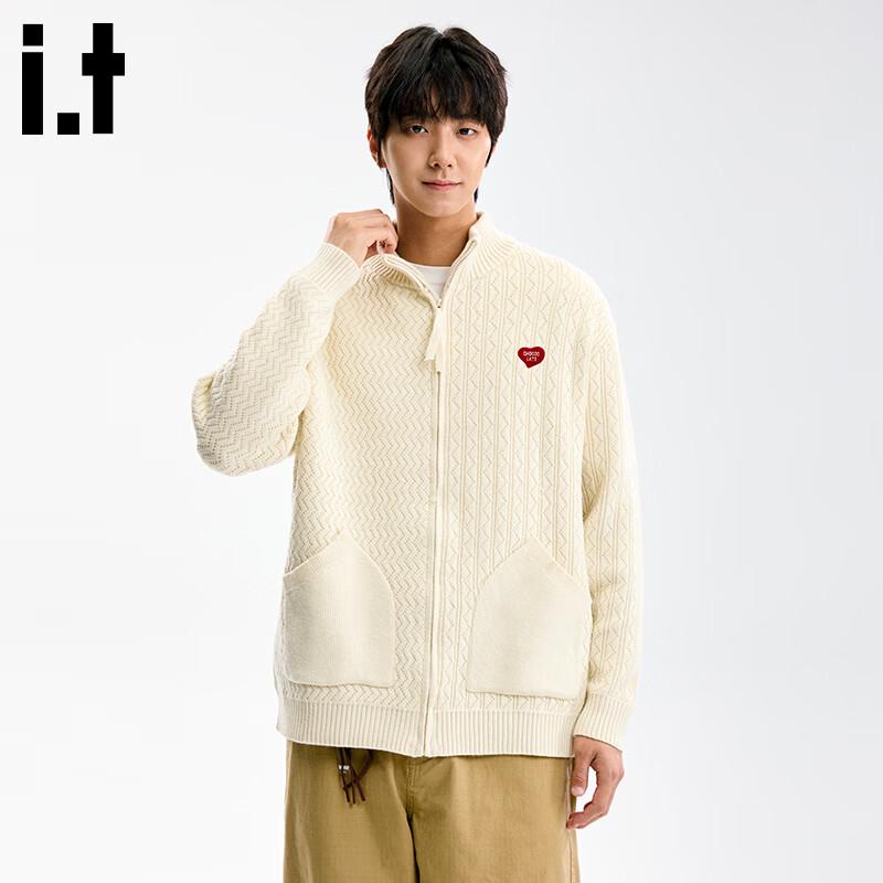 Мужской свободный кардиган Chocoolate с молнией и воротником-гольф 2XL