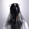 Women’s Halloween Witch Veil Gothic Style Ribbon Costume Headdress For Theme Parties And Cosplay