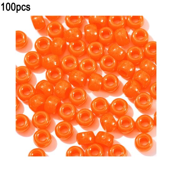 100Pcs/Set DIY Acrylic Loose Beads Pre-hole Handmade Bracelets Necklaces Jewelry Making Colorful Spacer Beads Handcrafted Craft Accessories Kit