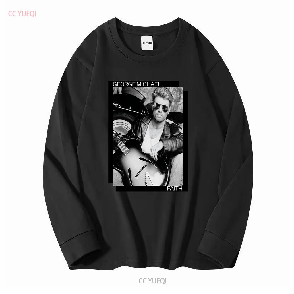 George Michael Faith T Shirt Cotton All Sizes EL066 Vintage Washed Streetwear Homme Designer Clothes Stylish Casual Stretched