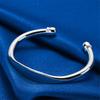925 sterling silver shiny wide open face bracelet for women, jewelry for weddings, party accessories
