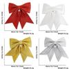 Festive Christmas Pearl Cotton Glitter Bow Ornament Decorative Accessory For Diy Decor