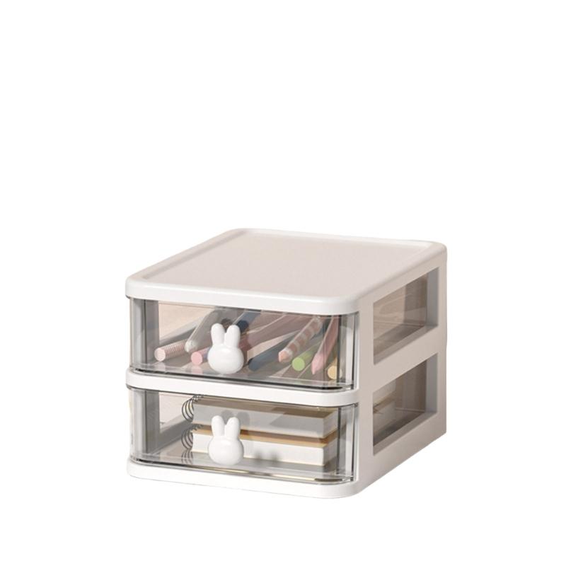 Multilayer Rabbits Pattern Storage Box Practical Rabbits Patterned Storage Bin Convenient Organizers for Living Spaces белый 850₽