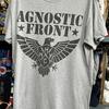 VTG Agnostic Front Band Gray Short Sleeve All S XY893 Unisex Shirt Cotton Oversize Large Size