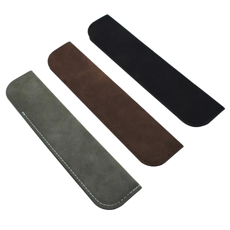 Soft Pencil Case Holder For One Pen PU Leather Pencilcase Writing Materials Stationery Storage Bag Office School Supplies Gift