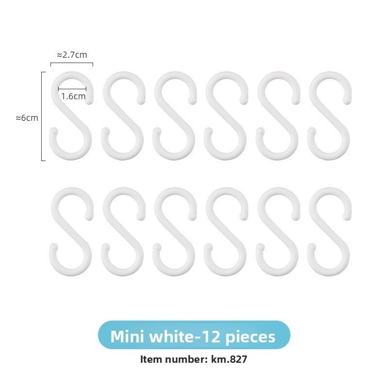 Plastic S Hooks For Home Organization With Double Hooks Load Capacity For Diy Closet Storage