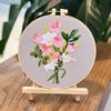 DIY Flower Embroidery Kit Floral Patterns Embroidery Set Sewing Supplies Cross Stitch Set  Adults