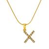 European & American Stainless Steel Diamond Alphabet Pendant Clavicle Chain Necklace for Women