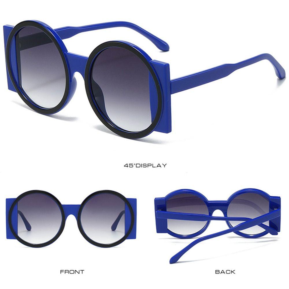 UV400 Round Sunglasses Unique Gradient Sun Glasses Trendy Contrast Color Shades  for Women & Men