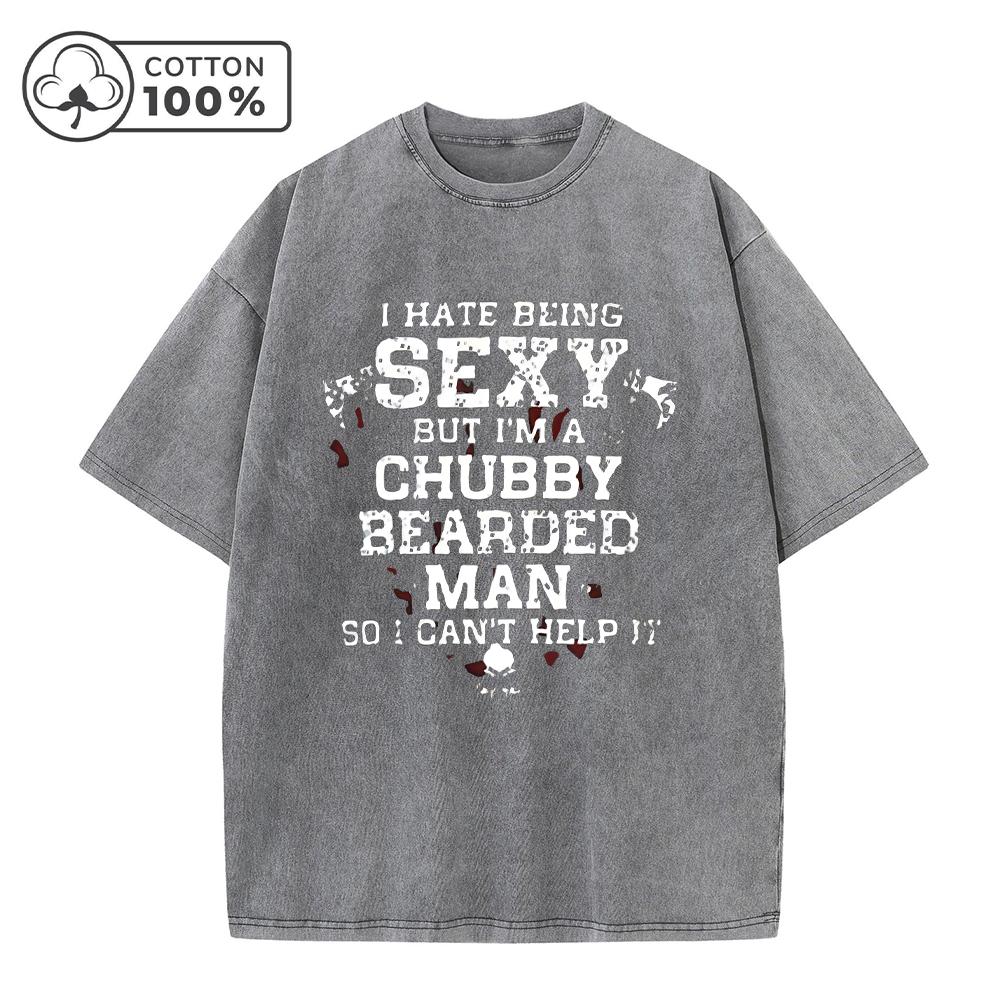 

Mens Retro Washed TShirt Summer Fashionable Fun Text Print Pure Cotton Loose Casual Short Sleeve Gym Commute Trendy Top S