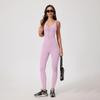 Nude Feel Quick-Dry Zipper Yoga Jumpsuit for Outdoor Fitness & Running