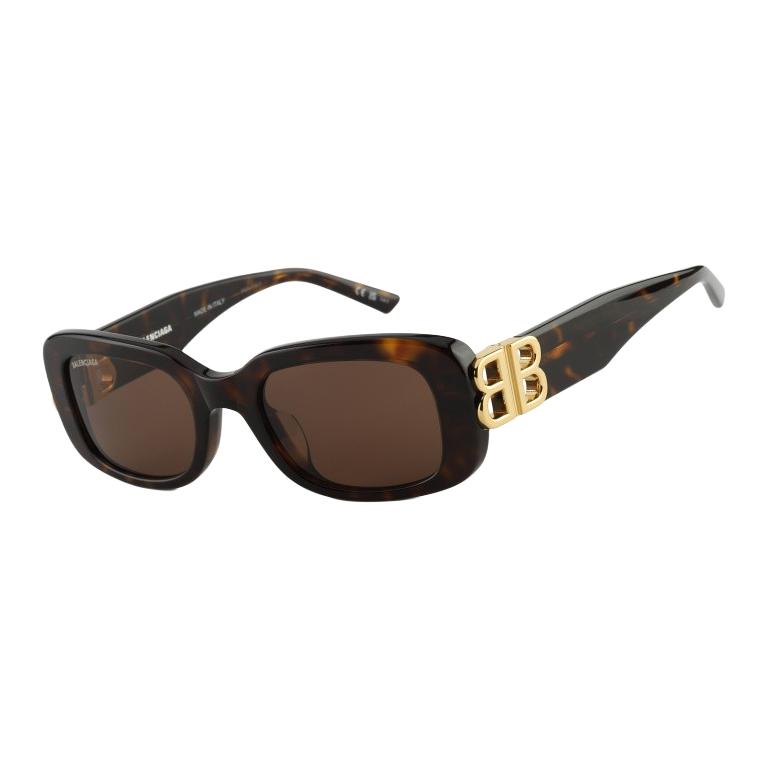 Balenciaga Side Letter Hollow Irregular Shape Sunglasses Women sunglasses Tortoiseshell BB0310SK002