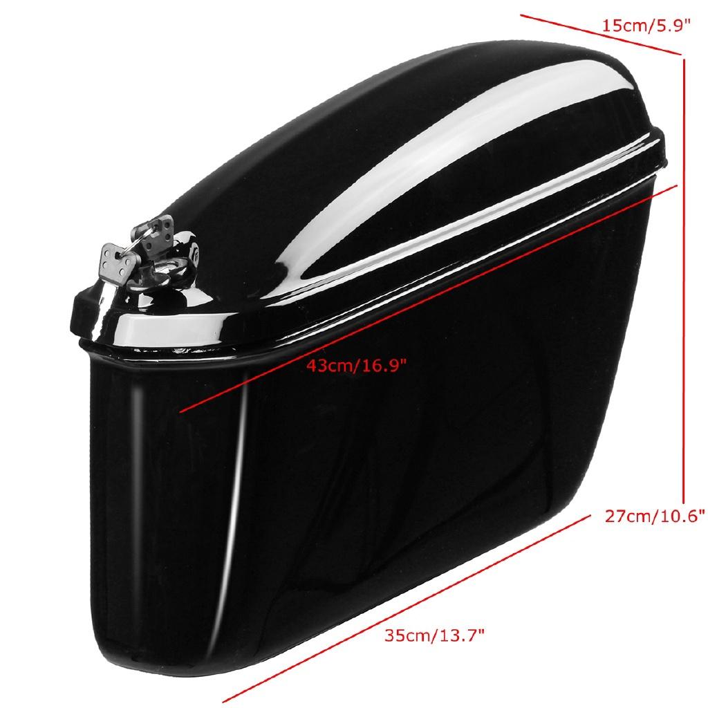 

1 пара боковой багажной сумки в багажник для Harley Softail Sportster, жесткий ящик для хранения инструментов, мотоциклетные седельные сумки