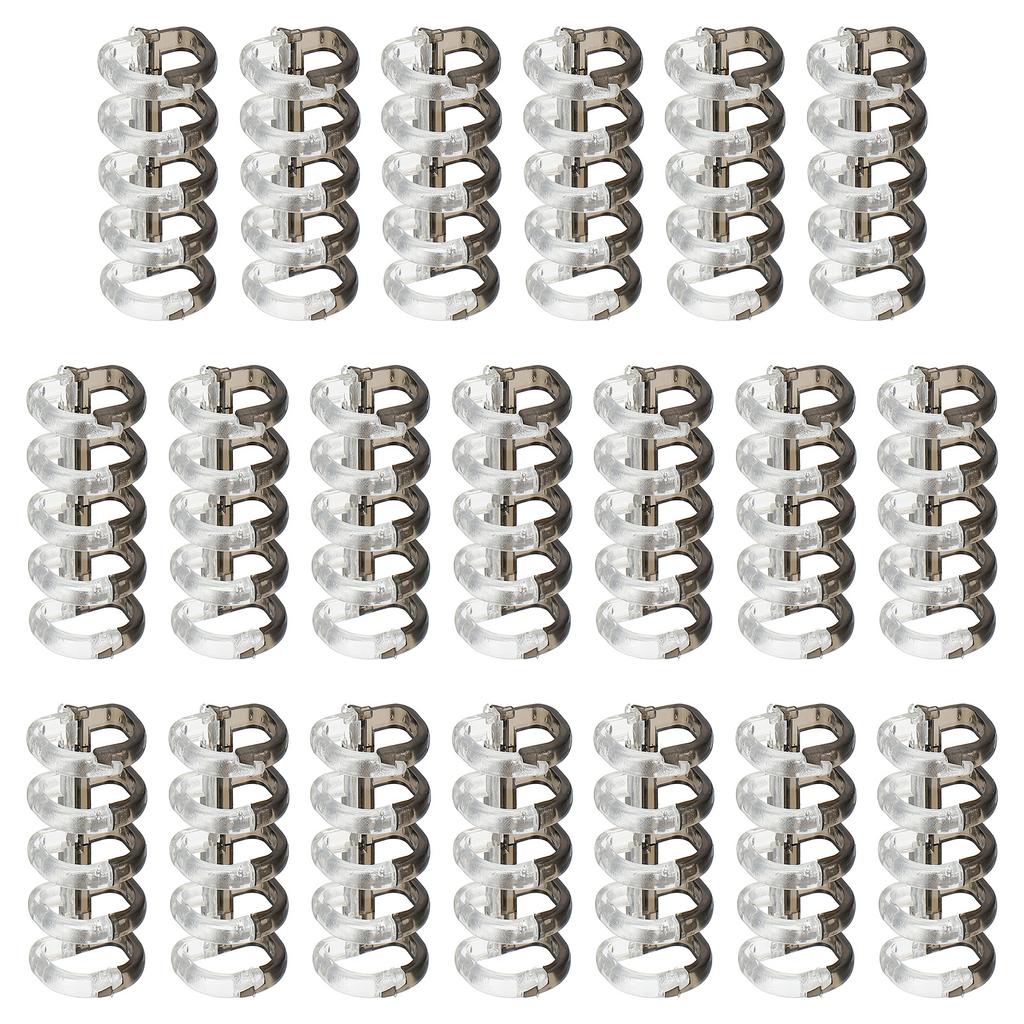 10/20Pcs 5-Ring Binding Spines Snap Split Binder Rings Plastic Round Loose-Leaf Rings Comb Folio Binder Stationery Office Supply