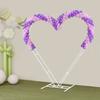 Bymaocar 6.7*6.7FT Heart Shape Arches Backdrop Stand with Base,Love Balloon Column Frame for Proposal,Wedding,Anniversary Party
