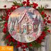 Vintage Metal Sign Blue Deer Merry Christmas Retro Tin Plate Wall Decor Home Holiday Gift 20 Cm